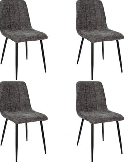 Set van 4 Kick eetkamerstoel Sem - Donkergrijs