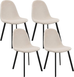 Set van 4 Kick eetkamerstoel Ted - creme