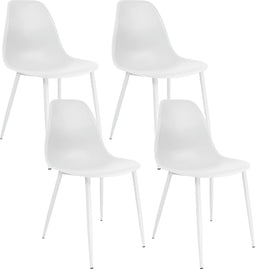 Set van 4 Kick eetkamerstoel Yara - wit
