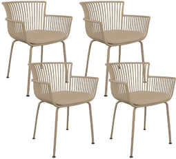 Set van 4 Kick tuinstoel Otis - beige