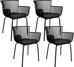 Set van 4 Kick tuinstoel Otis - Zwart