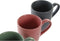 Set van 4 mokken DKD Home Decor Natuurlijk Roze Wit Groen Donker grijs Keramiek (160 ml)