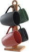 Set van 4 mokken DKD Home Decor Roze Groen Donker grijs Keramiek (300 ml)