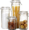 Set van 4 Potjes DKD Home Decor Kristal Transparant Roestvrij staal 10 x 10 x 33 cm