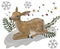 Set van 4 raamstickers kerstmis dieren - Kerst - Raamdecoratie - Feestdecoratie - 28 x 34 cm