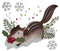Set van 4 raamstickers kerstmis dieren - Kerst - Raamdecoratie - Feestdecoratie - 28 x 34 cm