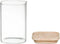 Set van 4 voorraadbussen/voorraadpotten glas met houten deksel - 500 ml - 1000 ml - Voorraadpotten met luchtdichte deksel