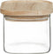 Set van 4 voorraadbussen/voorraadpotten glas met houten deksel - 500 ml - 1000 ml - Voorraadpotten met luchtdichte deksel