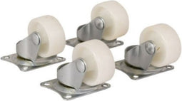 Set van 4 zwenkwielen 32mm wit