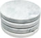 Set van 4x ronde onderzetters voor glazen D10 cm wit Marmer