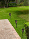 Set van 4x stuks Solar tuinfakkels/tuinlampen/lichtjes met vlam-effect op zonne-energie van 27 cm - Prikspots tuinverlichting