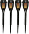 Set van 4x stuks Solar tuinfakkels/tuinlampen/lichtjes met vlam-effect op zonne-energie van 27 cm - Prikspots tuinverlichting
