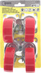 Set van 4x zwenkwieltjes met rem rood - 75mm - Zwenkwielen - Transportwieltjes - Transportwielen