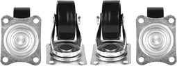 Set van 4x zwenkwieltjes zwart - 40mm - Zwenkwielen - Transportwieltjes - Transportwielen