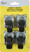 Set van 4x zwenkwieltjes zwart - 40mm - Zwenkwielen - Transportwieltjes - Transportwielen