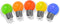 Set van 5 gekleurde ledlampen | E-27 fitting