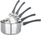 Set van 5 stapelbare RVS - Bakeliet steelpannen/sauspannen – 12 / 14 / 16 / 18 / 20 cm