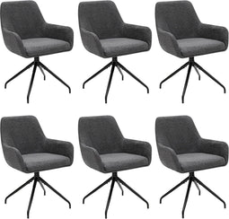 Set van 6 Kick draaistoel Miko - donkergrijs