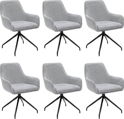Set van 6 Kick draaistoel Miko - grijs