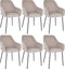 Set van 6 Kick eetkamerstoel Guus - Taupe
