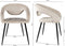 set van 6 Kick eetkamerstoel Lenn velvet - champagne