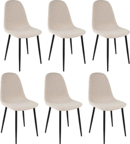 Set van 6 Kick eetkamerstoel Mees - beige