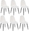 Set van 6 Kick eetkamerstoel Mees - wit