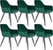 set van 6 Kick eetkamerstoel Monza - Donkergroen