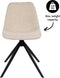 Set van 6 Kick eetkamerstoel Yani - Beige