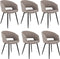 set van 6 Kick stoel Dean - Grijs