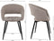 set van 6 Kick stoel Dean - Grijs