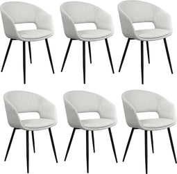 Set van 6 Kick stoel Dean - wit