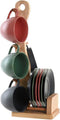 Set van 6 kopjes met schotel DKD Home Decor Roze Wit Groen Donker grijs Keramiek (150 ml)