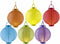 Set van 6 lampionnen geel 20cm met LED verlichting