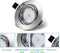 Set van 6 LED Inbouwspots GU10 - Neutraal Wit Licht met Lampen - Satijn - 6 W
