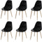 Set van 6 transparante zwarte kristallen stoelen - L 47 x D 54 x H 84 cm - Clody