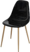 Set van 6 transparante zwarte kristallen stoelen - L 47 x D 54 x H 84 cm - Clody
