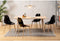 Set van 6 transparante zwarte kristallen stoelen - L 47 x D 54 x H 84 cm - Clody