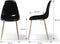 Set van 6 transparante zwarte kristallen stoelen - L 47 x D 54 x H 84 cm - Clody