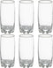 Set van 6x stuks longdrink glazen Tin 380 ml van glas - Drinkglazen - Waterglazen