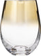 Set van 6x stuks tumbler glazen gouden rand Arya 540 ml van glas - Drinkglazen - Waterglazen