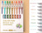 Set van 9 verschillende kleuren gelpennen - Dark/retor series