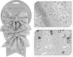 Set van artikelen strik 13cm set van 2 zilver 2a