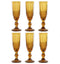 Set van bekers Home ESPRIT Amber Kristal 150 ml (6 Stuks)