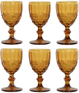 Set van bekers Home ESPRIT Amber Kristal 240 ml (6 Stuks)