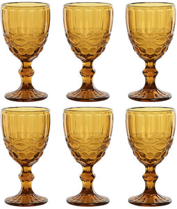 Set van bekers Home ESPRIT Amber Kristal 325 ml (6 Stuks)