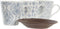 Set van koffiekopjes DKD Home Decor Blauw Bruin Keramiek (150 ml)