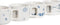 Set van koffiekopjes DKD Home Decor Blauw Metaal Wit 260 ml 4 Onderdelen Dolomite