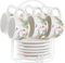 Set van koffiekopjes DKD Home Decor Metaal Multicolour Dolomite (180 ml)
