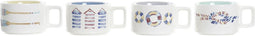 Set van koffiekopjes DKD Home Decor Multicolour Dolomite (260 ml)